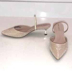 Anne Klein Irie Slingback Platinum Pumps Size 8.5M